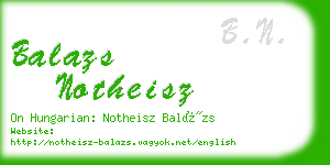 balazs notheisz business card